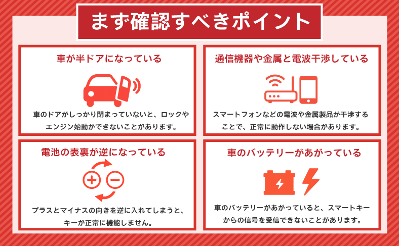 スマートキー電池交換前に確認すべきポイント