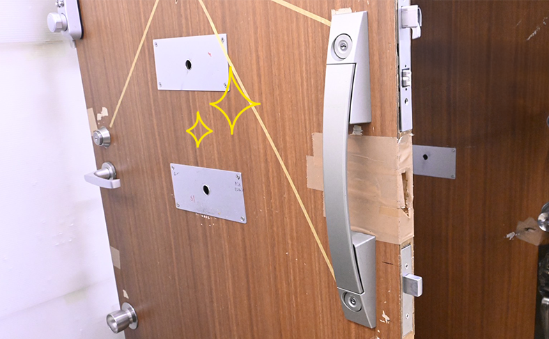 室内用のハンドルを取り付け交換完了
