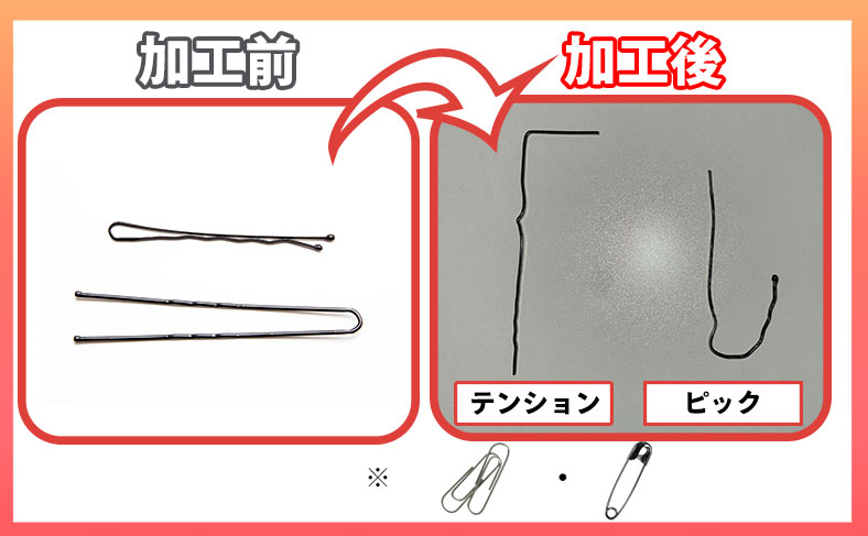 錠ケースを固定しているネジを2本抜く