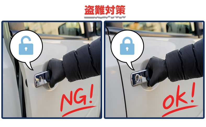 盗難の可能性がある場合に取るべき行動