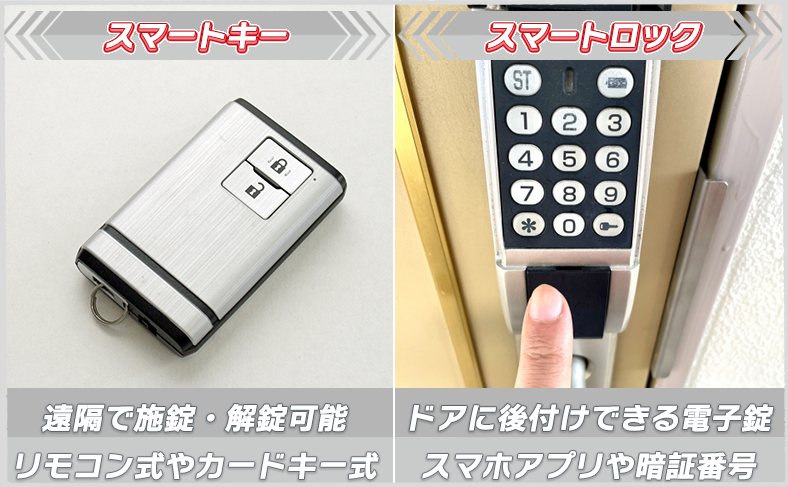 スマートキーとスマートロックの違いとは？