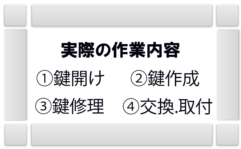 作業内容で良い鍵屋さんを探す